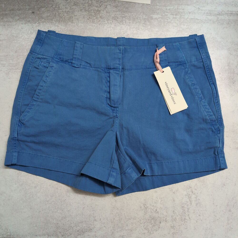 NWT Vineyard Vines Hull Blue Cotton Stretch Pockets 3.5" Everyday Shorts Size 00